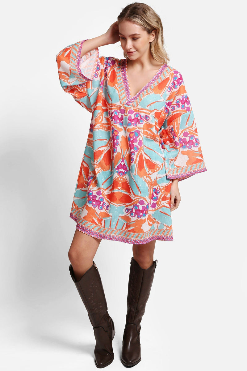 JP5102 Everly Floral Cover Up Dress - MiMi Wholesale