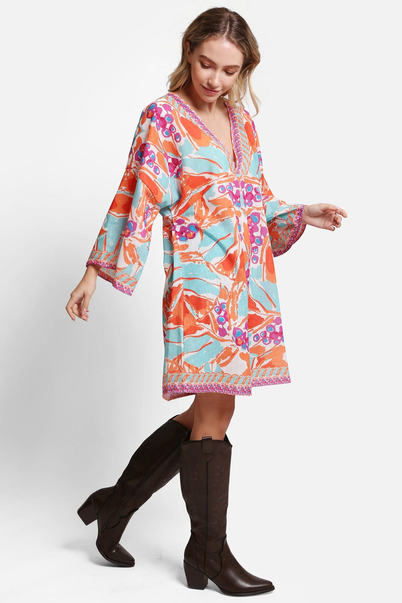 JP5102 Everly Floral Cover Up Dress - MiMi Wholesale