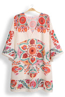 JP5112 Audrey Abstract Cover Up Dress - MiMi Wholesale