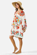 JP5112 Audrey Abstract Cover Up Dress - MiMi Wholesale