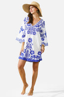 JP5113 Brooklyn Floral Cover Up Dress - MiMi Wholesale