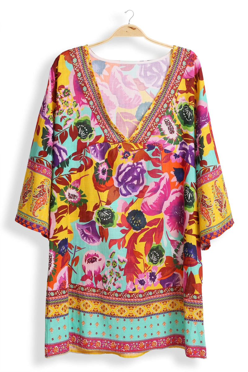 JP5114 Caroline Floral Cover Up Dress - MiMi Wholesale