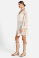 JP5204 Emery Tassel Tie Knot Lace Cover Up - MiMi Wholesale
