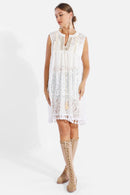 JP5206 Sleeveless Tie Knot Lace Cover Up - MiMi Wholesale