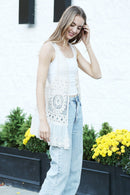 JP5213 Isla Crochet Vest With Lace Trim - MiMi Wholesale