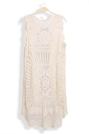 JP5214 Pixie Long Crochet Vest - MiMi Wholesale