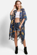 JP5231 Hadley Floral Kimono With Tassels - MiMi Wholesale