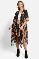 JP5231 Hadley Floral Kimono With Tassels - MiMi Wholesale