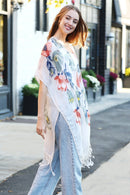 JP5232 Piper Floral Kimono With Tassels - MiMi Wholesale