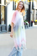 JP5233 Julia Tie Dye Kimono With Tassels - MiMi Wholesale