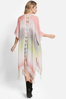 JP5233 Julia Tie Dye Kimono With Tassels - MiMi Wholesale