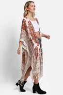 JP5235 Victoria Mandala Kimono With Tassels - MiMi Wholesale