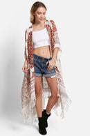JP5235 Victoria Mandala Kimono With Tassels - MiMi Wholesale