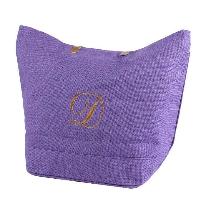 JUTE Leather Handle Jute Burlap Tote - MiMi Wholesale