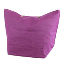 JUTE Leather Handle Jute Burlap Tote - MiMi Wholesale