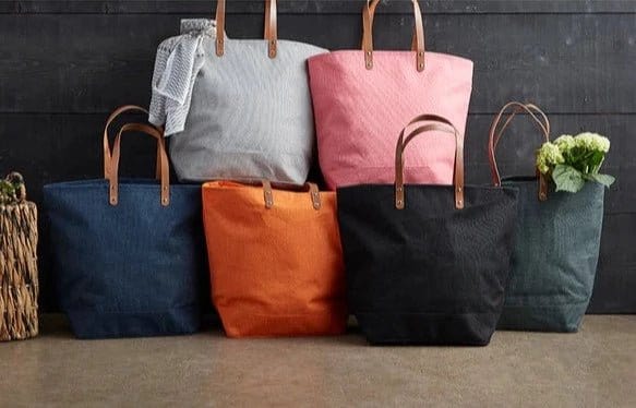 JUTE Leather Handle Jute Burlap Tote - MiMi Wholesale