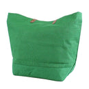 JUTE Leather Handle Jute Burlap Tote - MiMi Wholesale