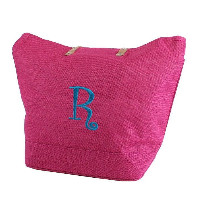 JUTE Leather Handle Jute Burlap Tote - MiMi Wholesale