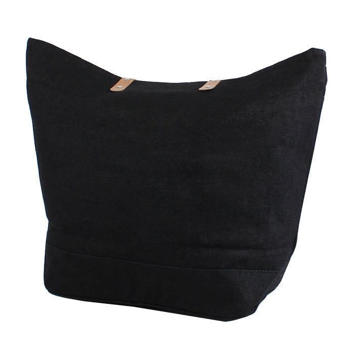 JUTE Leather Handle Jute Burlap Tote - MiMi Wholesale