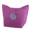 JUTE Leather Handle Jute Burlap Tote - MiMi Wholesale