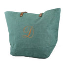 JUTE Leather Handle Jute Burlap Tote - MiMi Wholesale