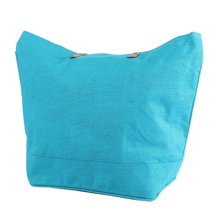 JUTE Leather Handle Jute Burlap Tote - MiMi Wholesale
