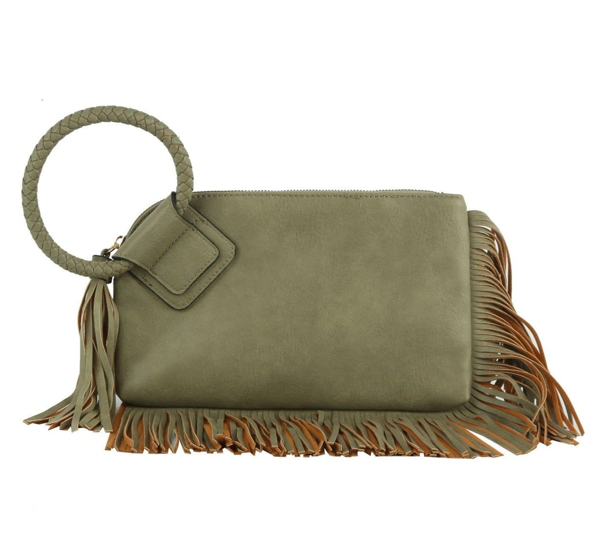 JY0378 Fringe Soft Vegan Leather Wristlet/Clutch - MiMi Wholesale