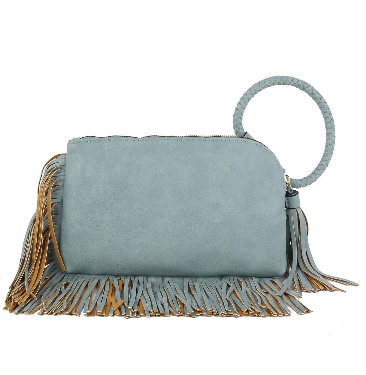 JY0378 Fringe Soft Vegan Leather Wristlet/Clutch - MiMi Wholesale