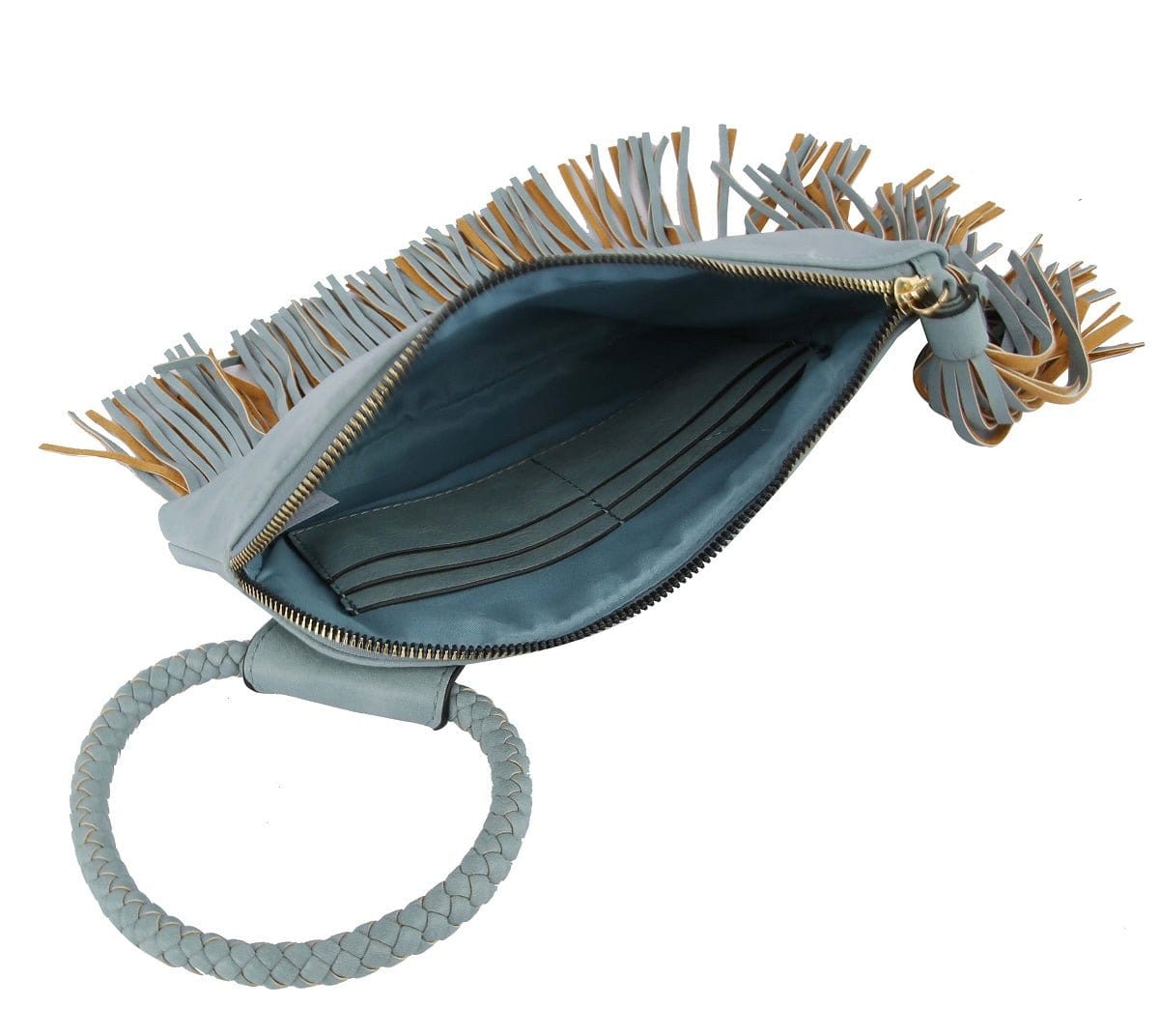 JY0378 Fringe Soft Vegan Leather Wristlet/Clutch - MiMi Wholesale