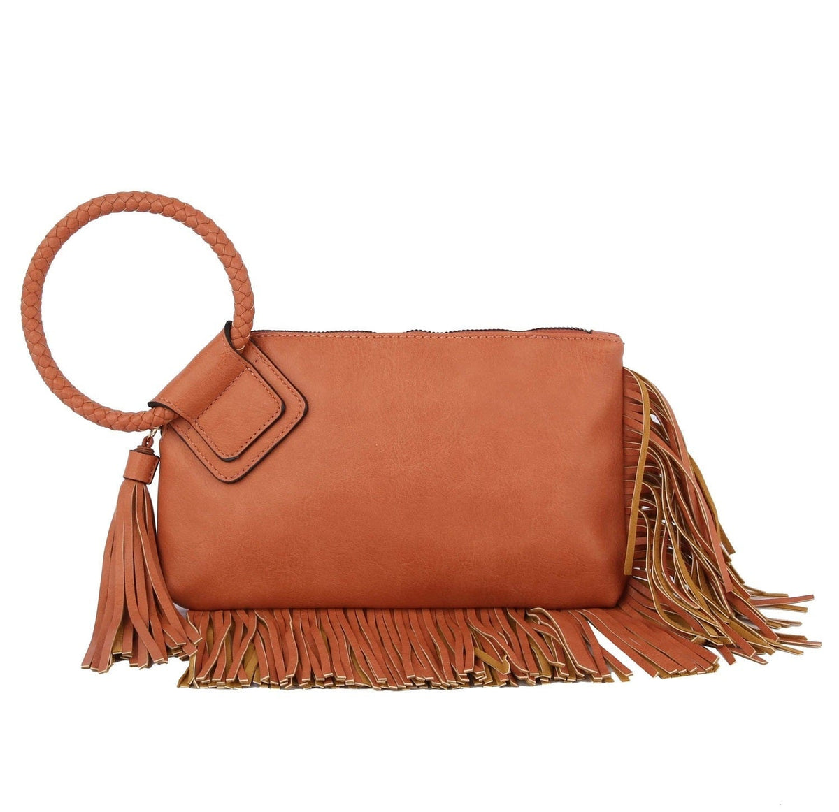 JY0378 Fringe Soft Vegan Leather Wristlet/Clutch - MiMi Wholesale