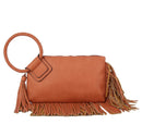 JY0378 Fringe Soft Vegan Leather Wristlet/Clutch - MiMi Wholesale