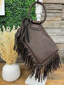 JY0378 Fringe Soft Vegan Leather Wristlet/Clutch - MiMi Wholesale