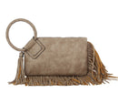 JY0378 Fringe Soft Vegan Leather Wristlet/Clutch - MiMi Wholesale