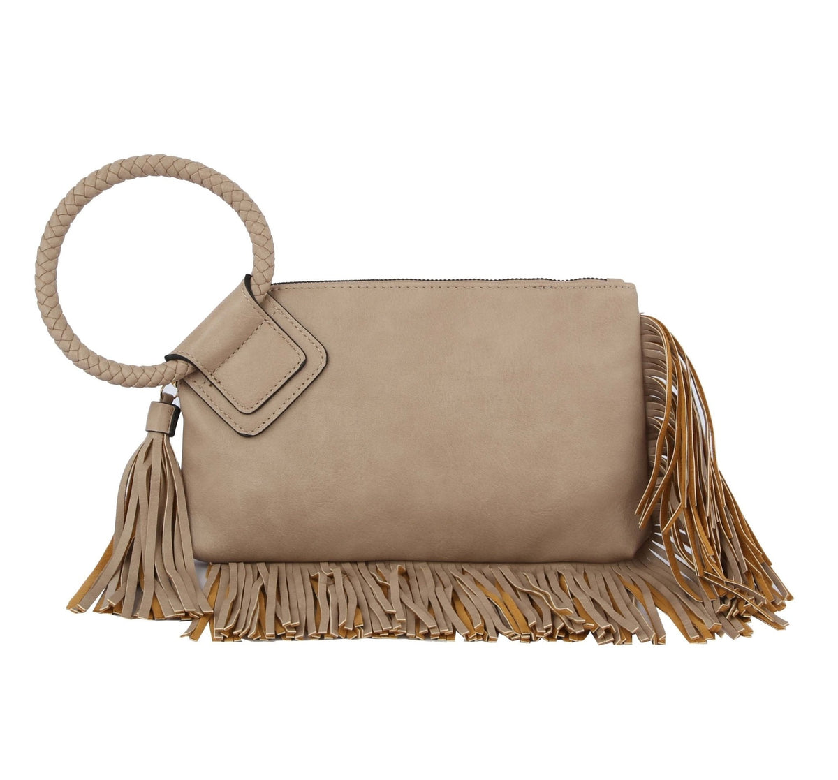 JY0378 Fringe Soft Vegan Leather Wristlet/Clutch - MiMi Wholesale