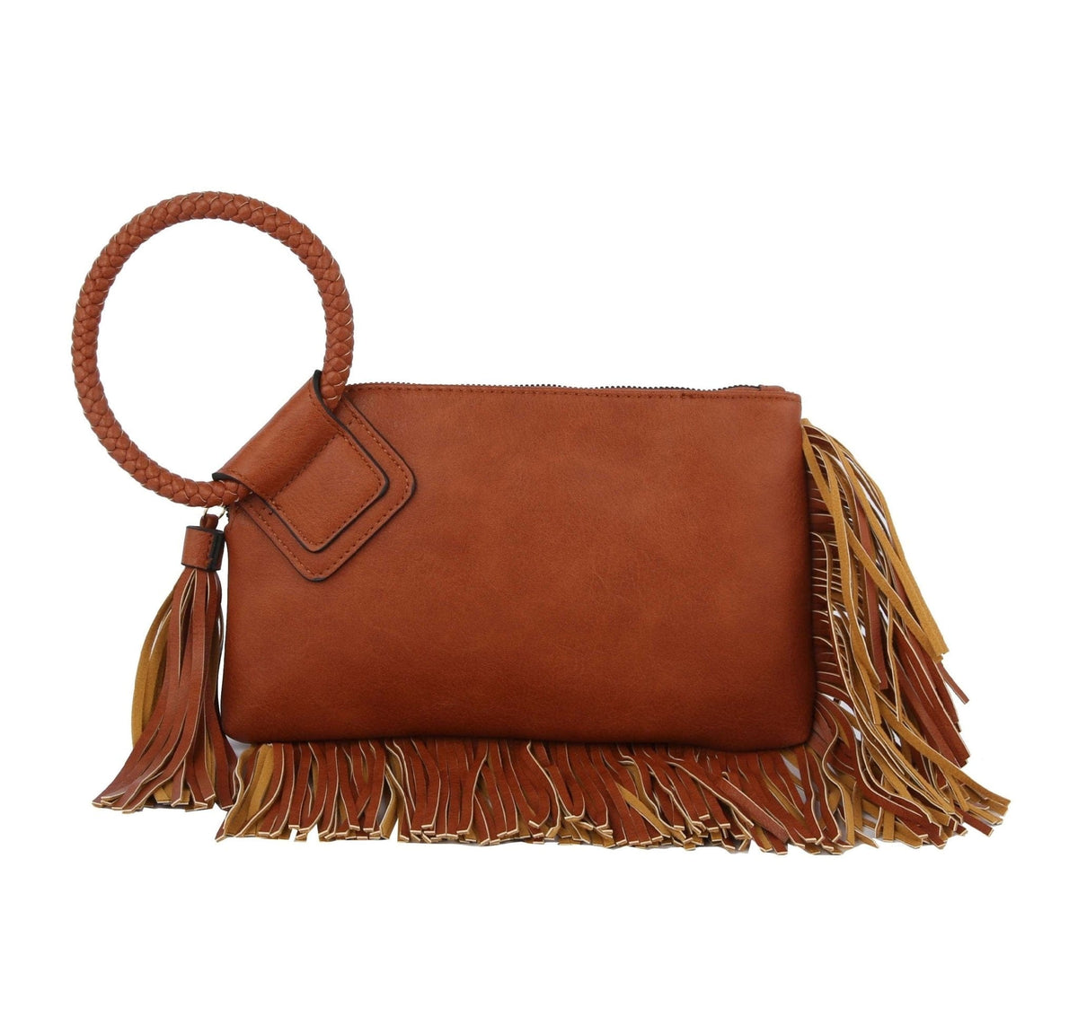 JY0378 Fringe Soft Vegan Leather Wristlet/Clutch - MiMi Wholesale