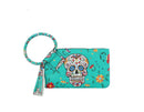 JY0406 Gabriela Sugar Skull Day of the Dead Tassel Wristlet/Clutch - MiMi Wholesale