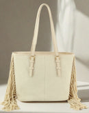 JY0445 Rebecca Rope Fringe Buckle Tote - MiMi Wholesale