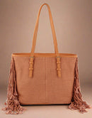 JY0445 Rebecca Rope Fringe Buckle Tote - MiMi Wholesale