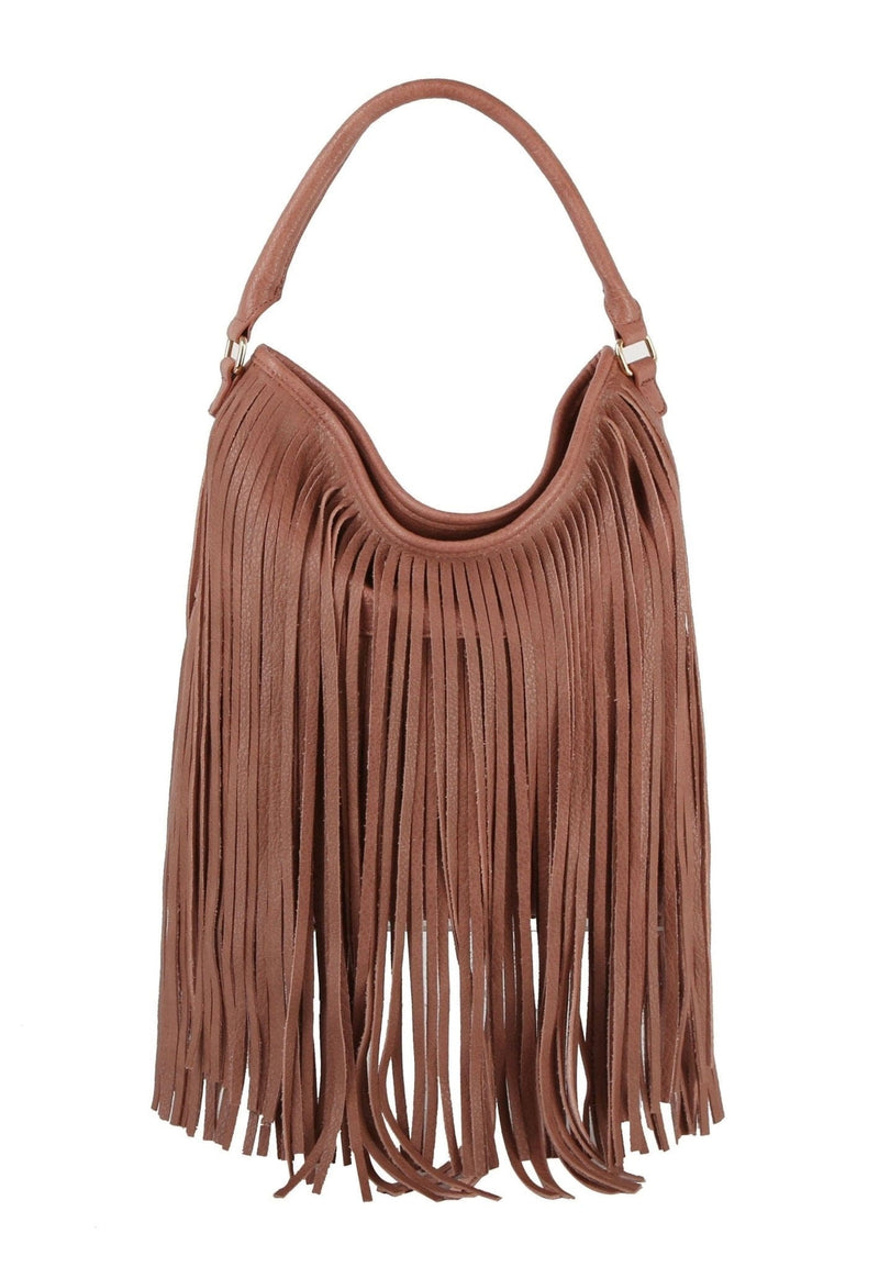 JY0465 Hana Boho Fringe Hobo Bag - MiMi Wholesale