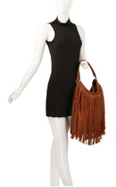 JY0465 Hana Boho Fringe Hobo Bag - MiMi Wholesale