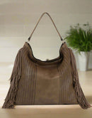 JY0466 Janice Fringe Hobo Bag - MiMi Wholesale