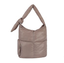JYE0469 Casey Knotted Handle Puffer Tote Bag - MiMi Wholesale