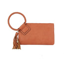 JYM0346 Soft Vegan Leather Wristlet/Clutch With Tassel - MiMi Wholesale