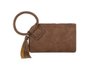 JYM0346 Soft Vegan Leather Wristlet/Clutch With Tassel - MiMi Wholesale