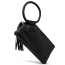 JYM0346 Soft Vegan Leather Wristlet/Clutch With Tassel - MiMi Wholesale