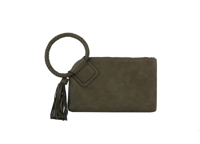 JYM0346 Soft Vegan Leather Wristlet/Clutch With Tassel - MiMi Wholesale