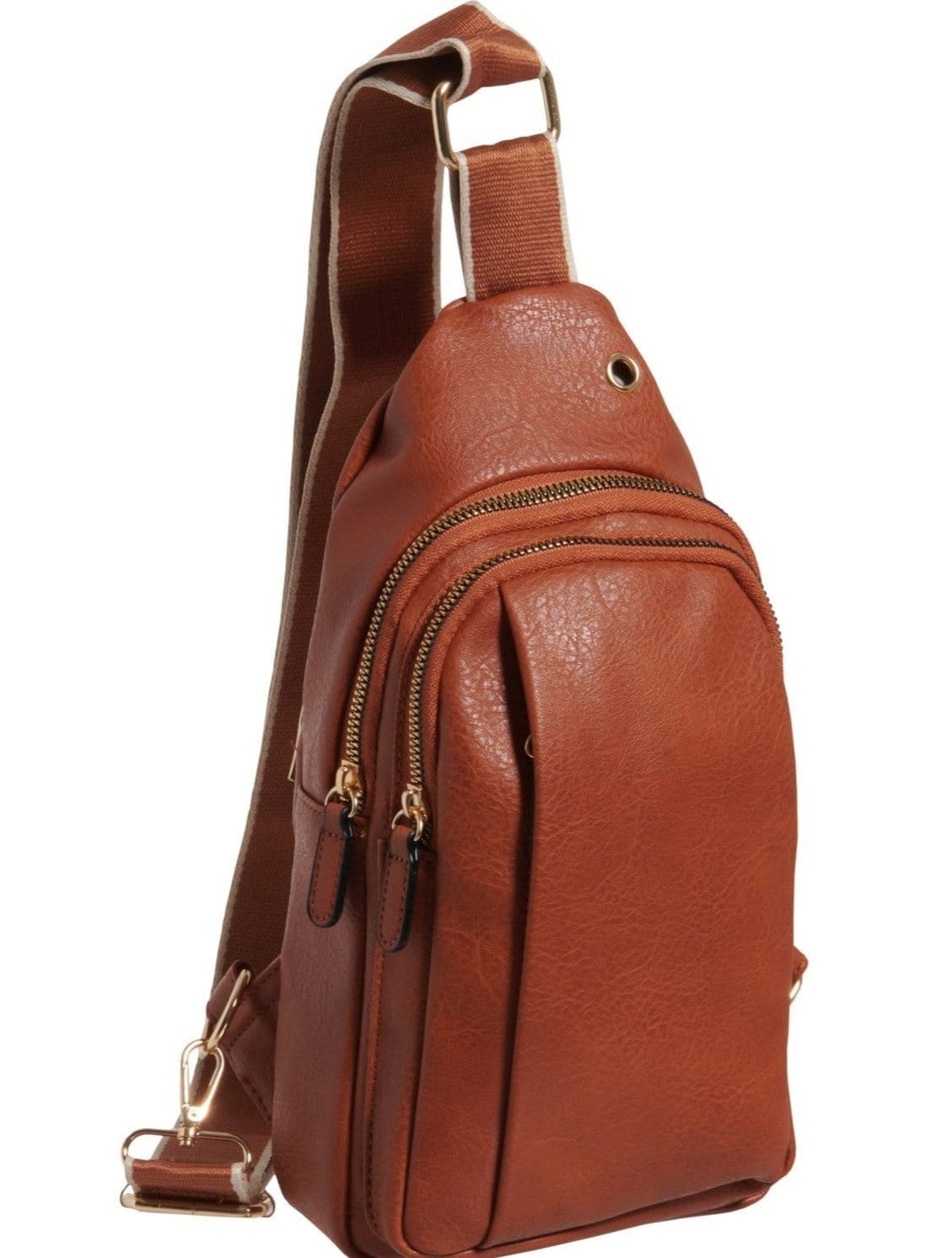 JYM0433 Wylie Double Zipper Sling Bag - MiMi Wholesale
