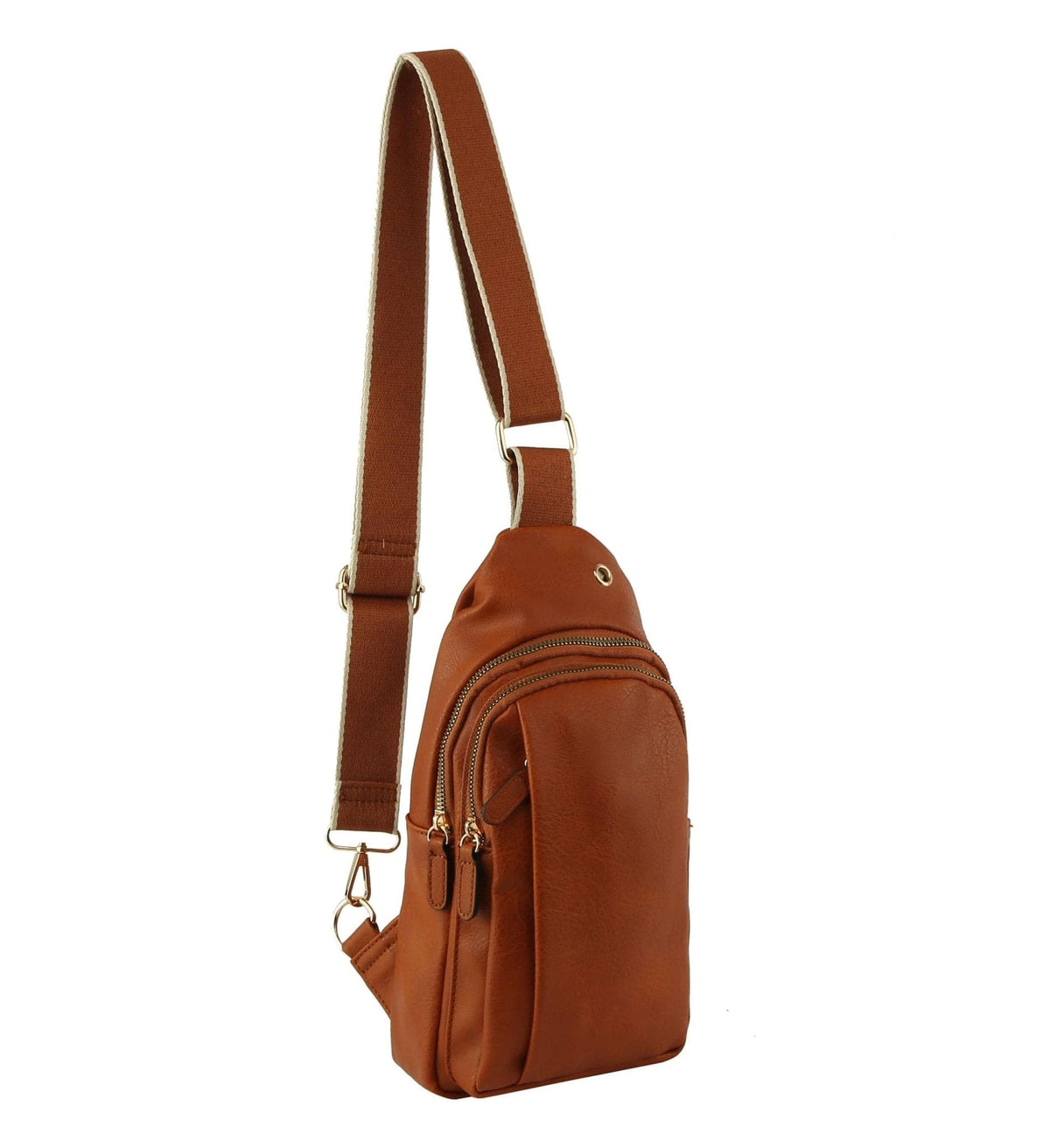 JYM0433 Wylie Double Zipper Sling Bag - MiMi Wholesale