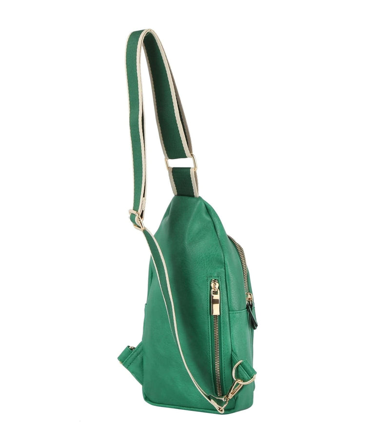 JYM0433 Wylie Double Zipper Sling Bag - MiMi Wholesale