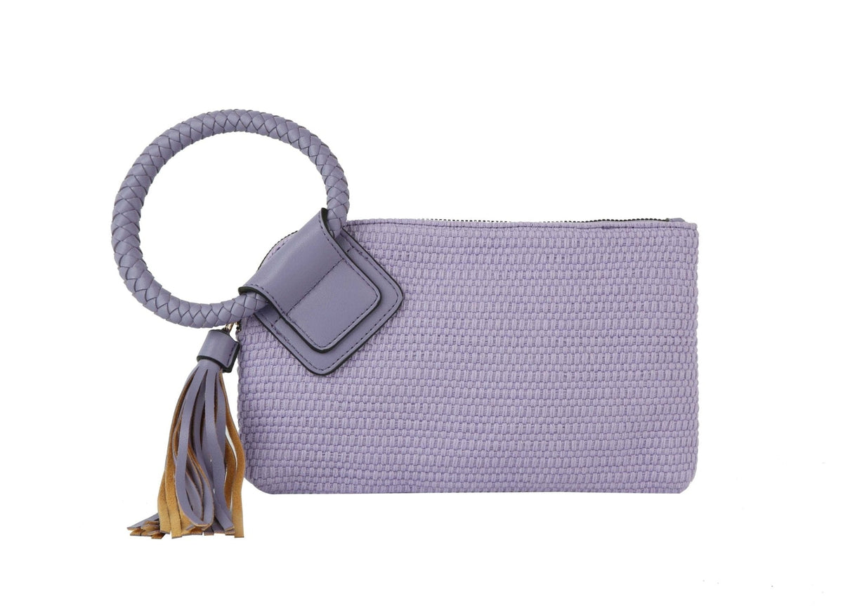 JYM0438 Amy Cotton Woven Tassel Clutch - MiMi Wholesale